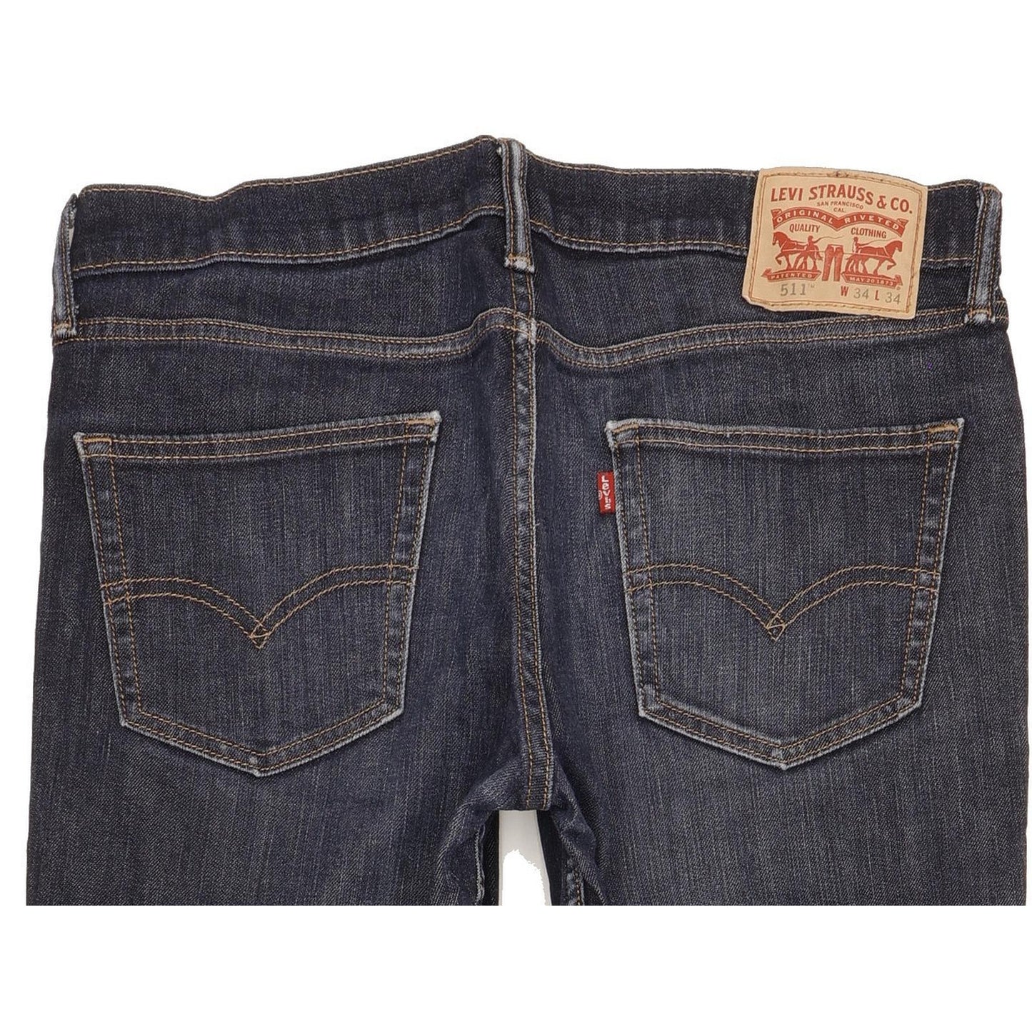 Levi's 511 Men Blue Straight Slim Stretch Jeans W34 L33