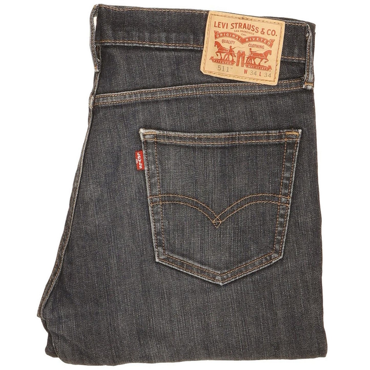 Levi's 511 Men Blue Straight Slim Stretch Jeans W34 L33
