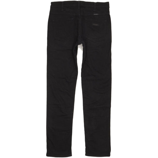 Wrangler Men Black Straight Slim Jeans W31 L32