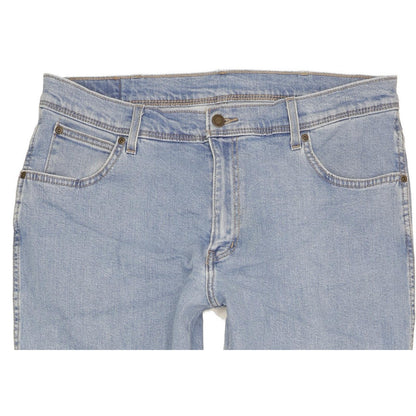 Wrangler Durable Quality Men Blue Straight Regular Stretch Jeans W36 L27