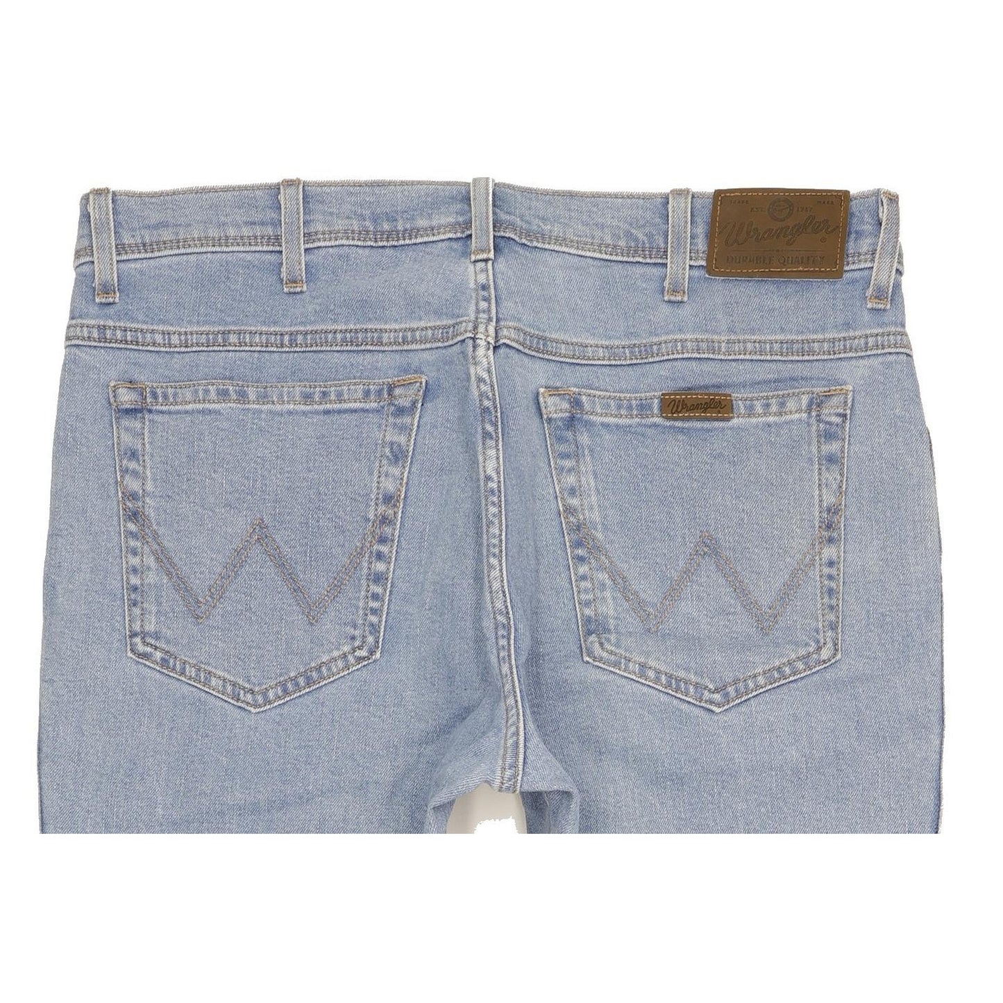 Wrangler Durable Quality Men Blue Straight Regular Stretch Jeans W36 L27