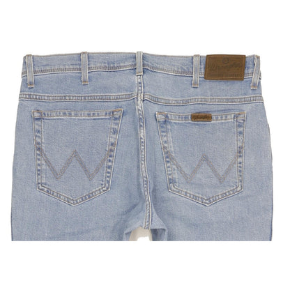 Wrangler Durable Quality Men Blue Straight Regular Stretch Jeans W36 L27