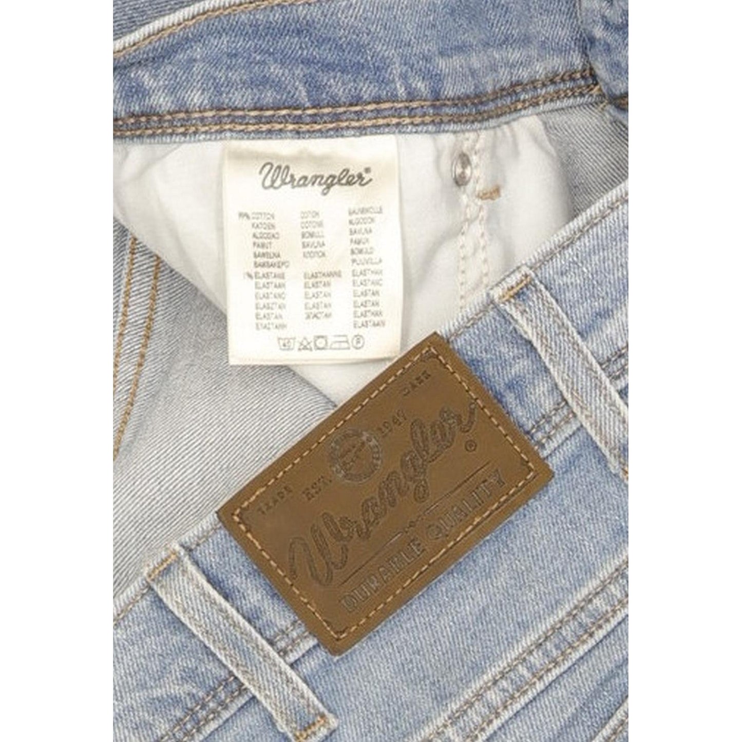 Wrangler Durable Quality Men Blue Straight Regular Stretch Jeans W36 L27