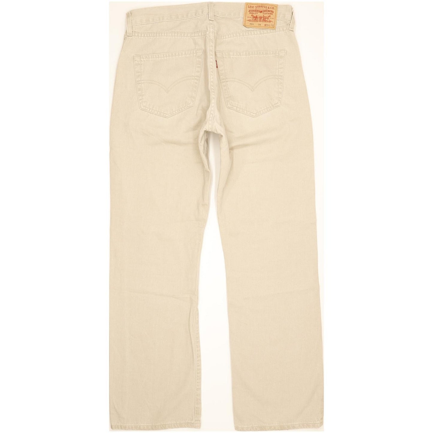 Levi's 551 Men Beige Straight Regular Jeans W34 L31