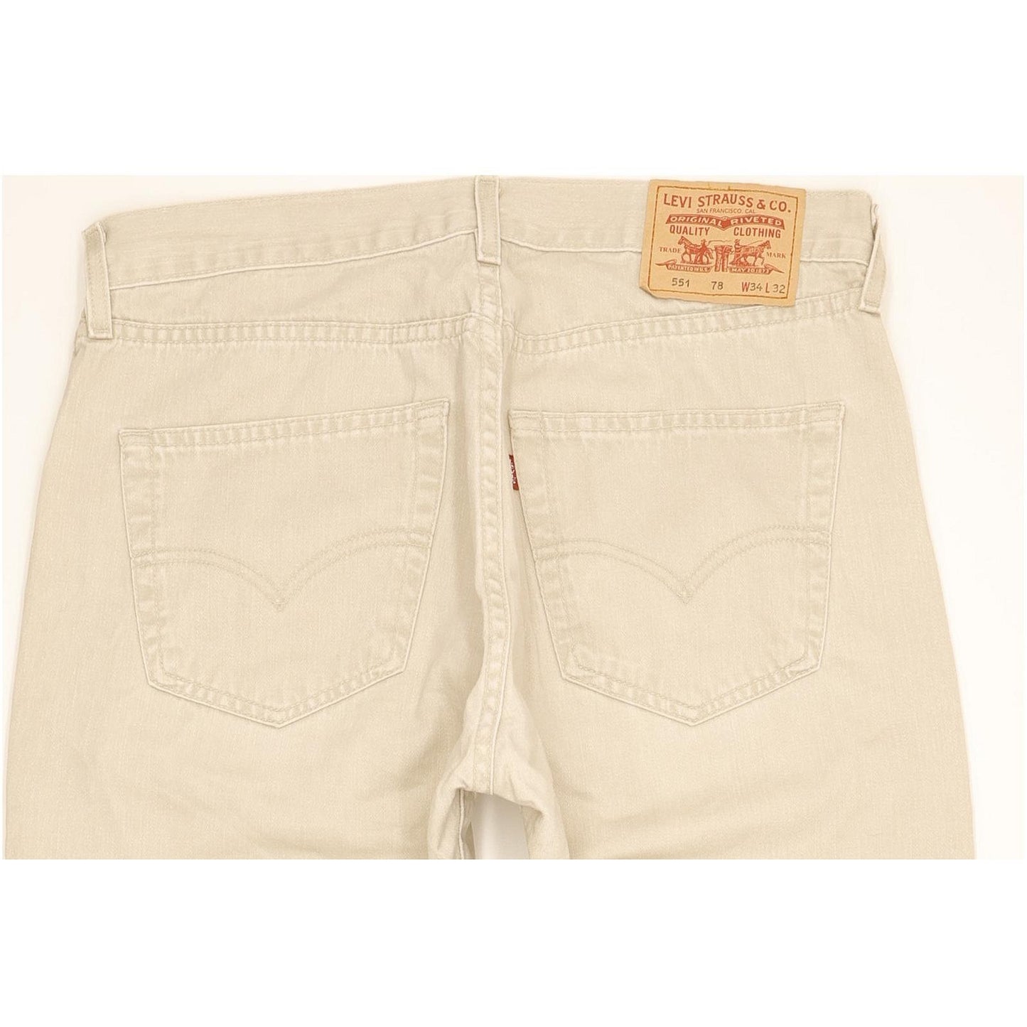 Levi's 551 Men Beige Straight Regular Jeans W34 L31