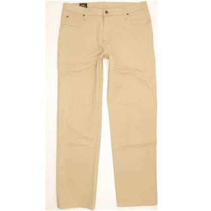 Lee Brooklyn Men Beige Straight Regular Stretch Jeans W36 L32