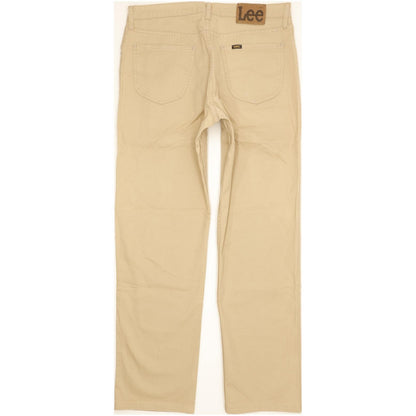 Lee Brooklyn Men Beige Straight Regular Stretch Jeans W36 L32