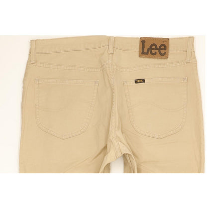 Lee Brooklyn Men Beige Straight Regular Stretch Jeans W36 L32