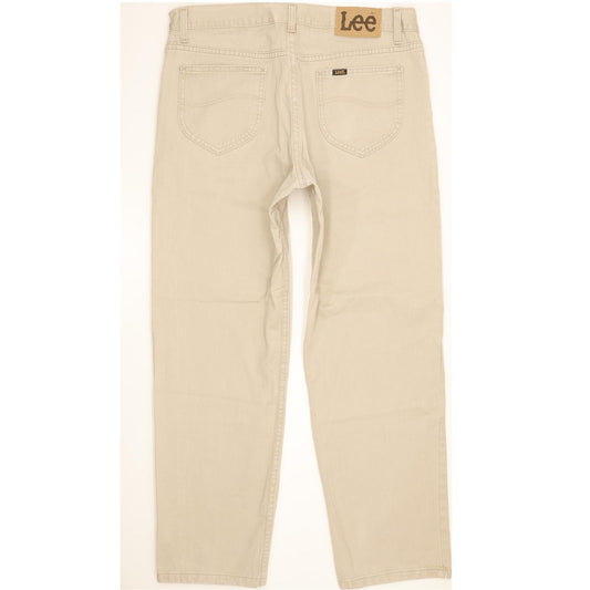 Lee Brooklyn Men Beige Straight Regular Jeans W35 L29