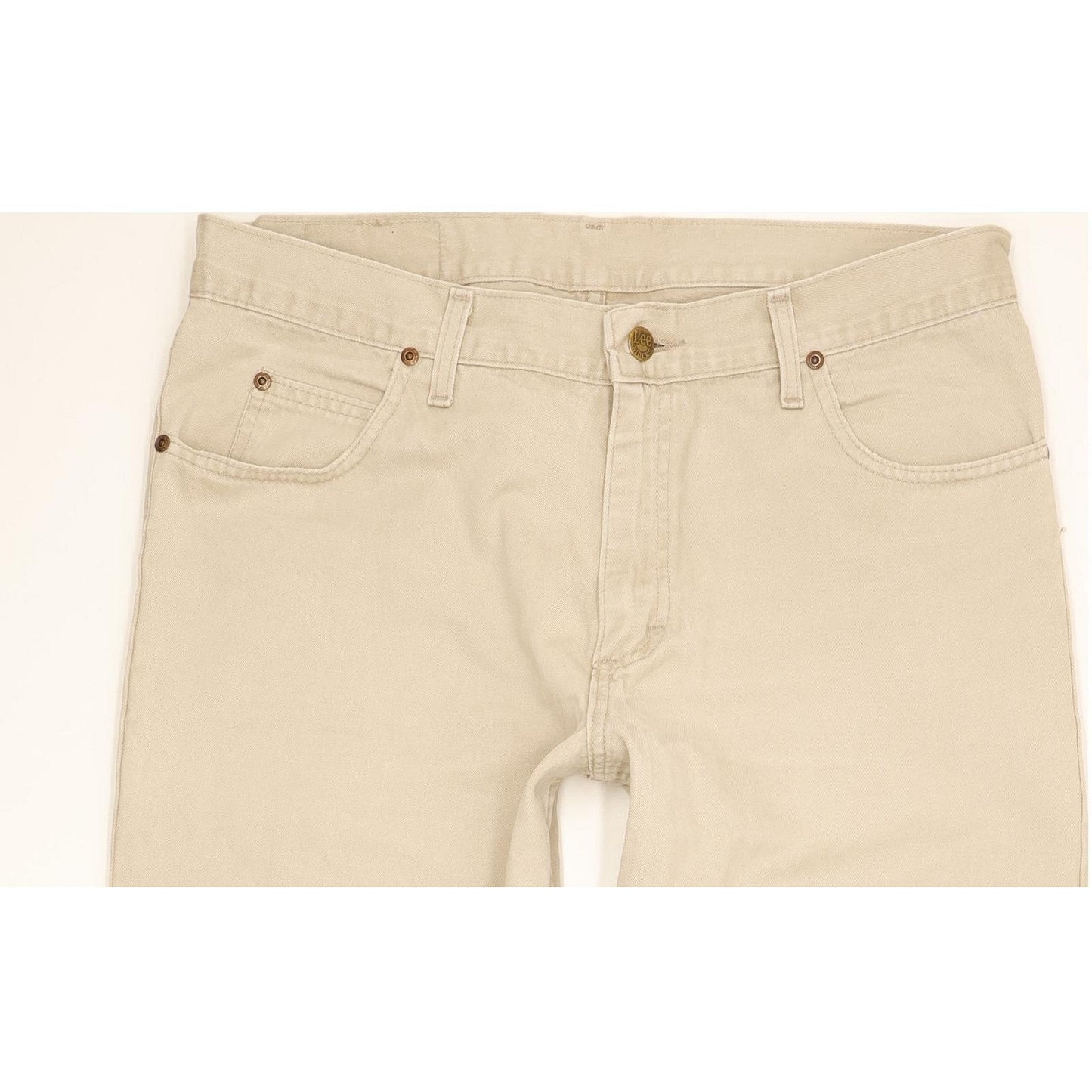 Lee Brooklyn Men Beige Straight Regular Jeans W35 L29