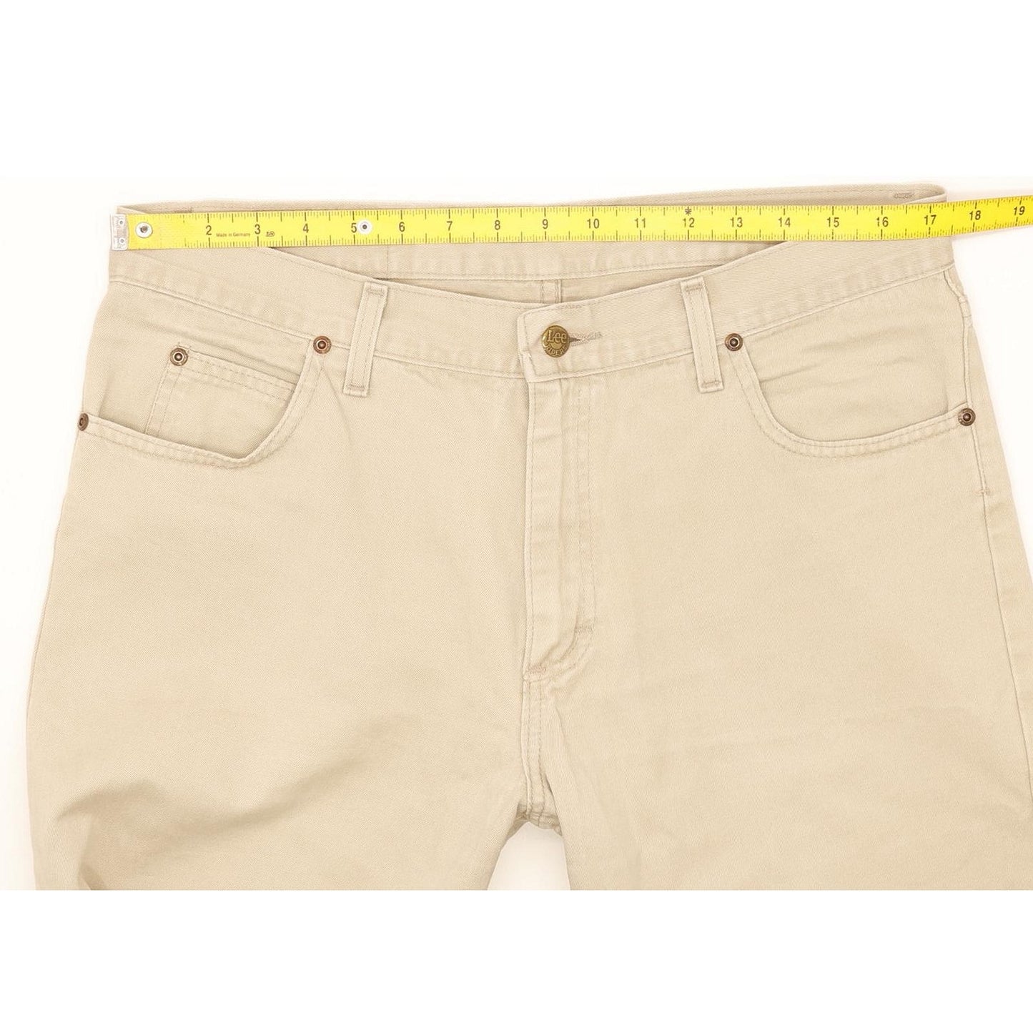 Lee Brooklyn Men Beige Straight Regular Jeans W35 L29