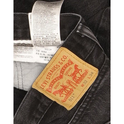 Levi's 511 Men Black Straight Slim Jeans W32 L33