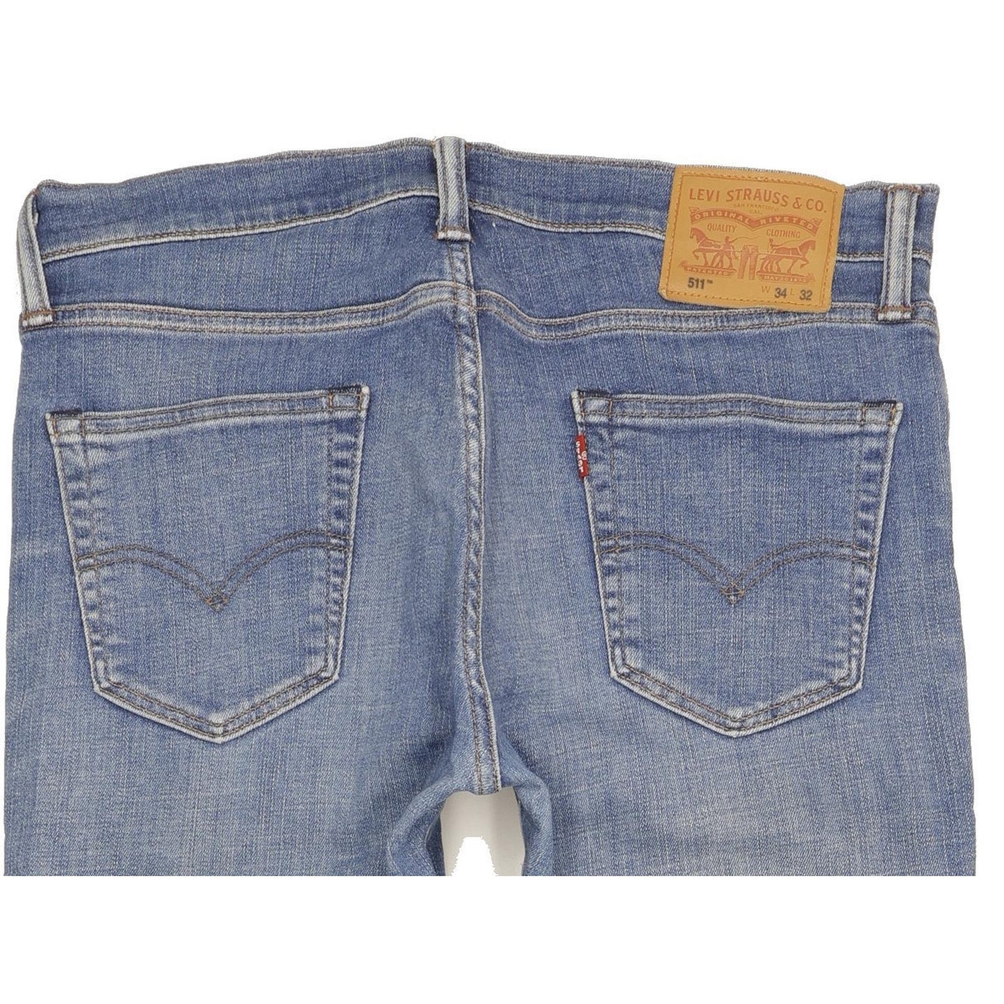 Levi's 511 Men Blue Straight Slim Stretch Jeans W34 L30
