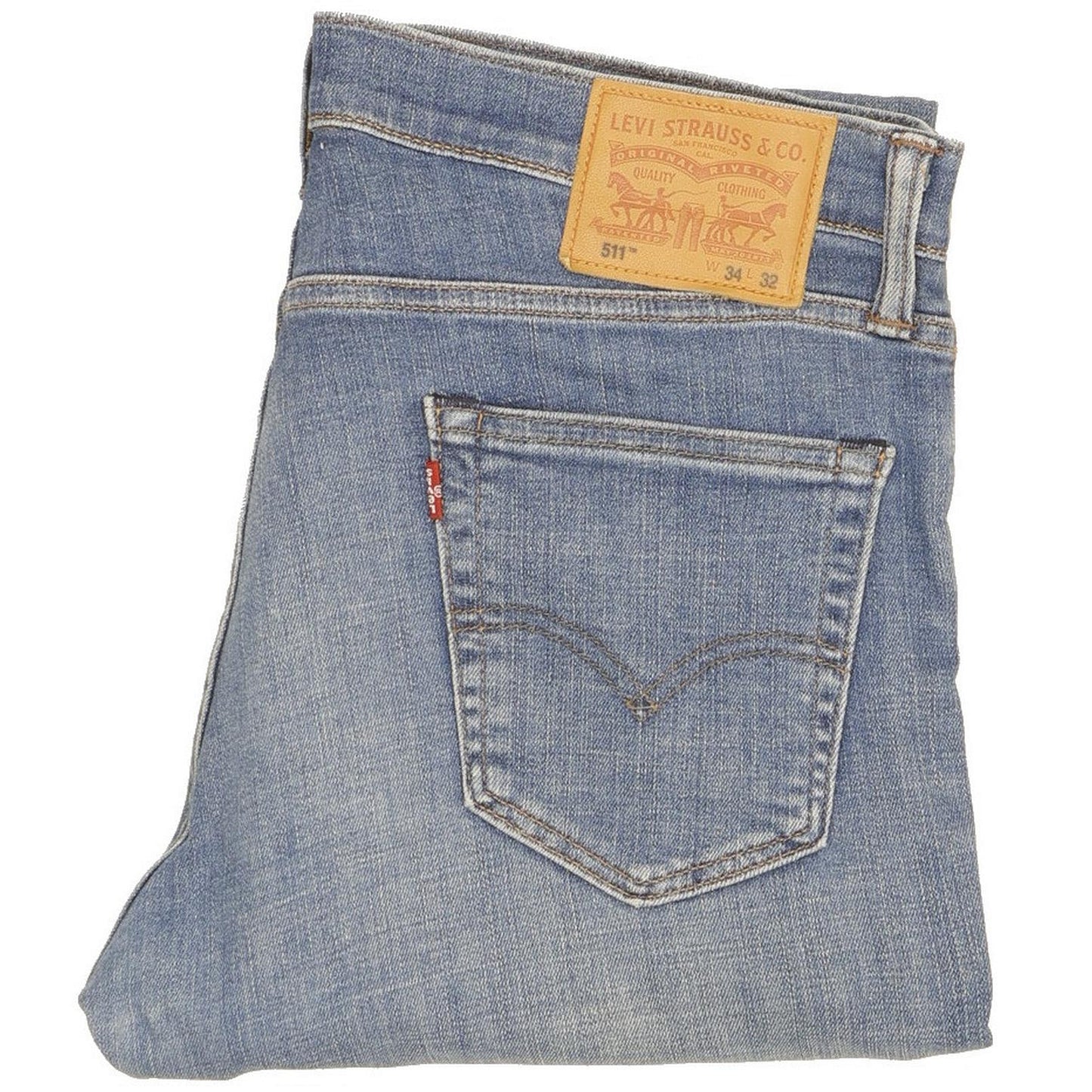 Levi's 511 Men Blue Straight Slim Stretch Jeans W34 L30