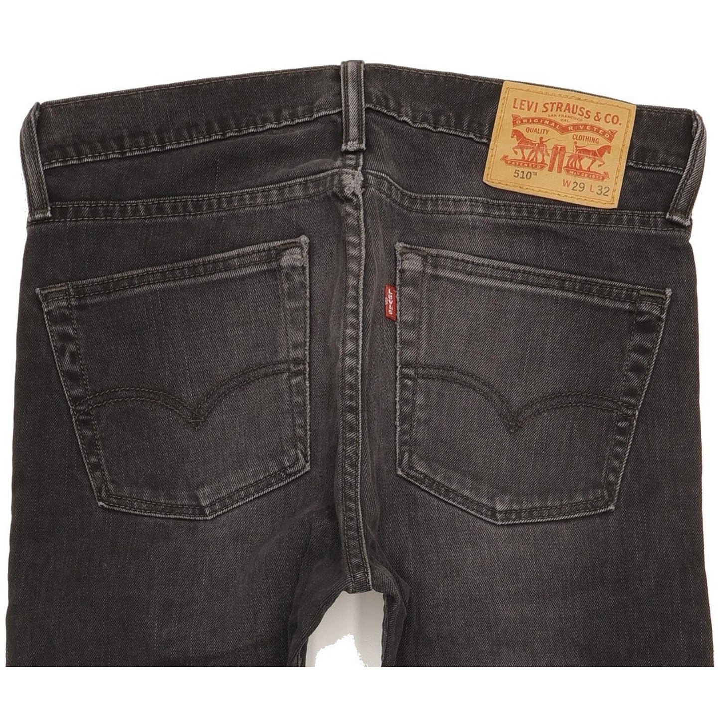 Levi's 510 Men Black Skinny Slim Stretch Jeans W30 L31