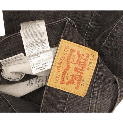 Levi's 510 Men Black Skinny Slim Stretch Jeans W30 L31