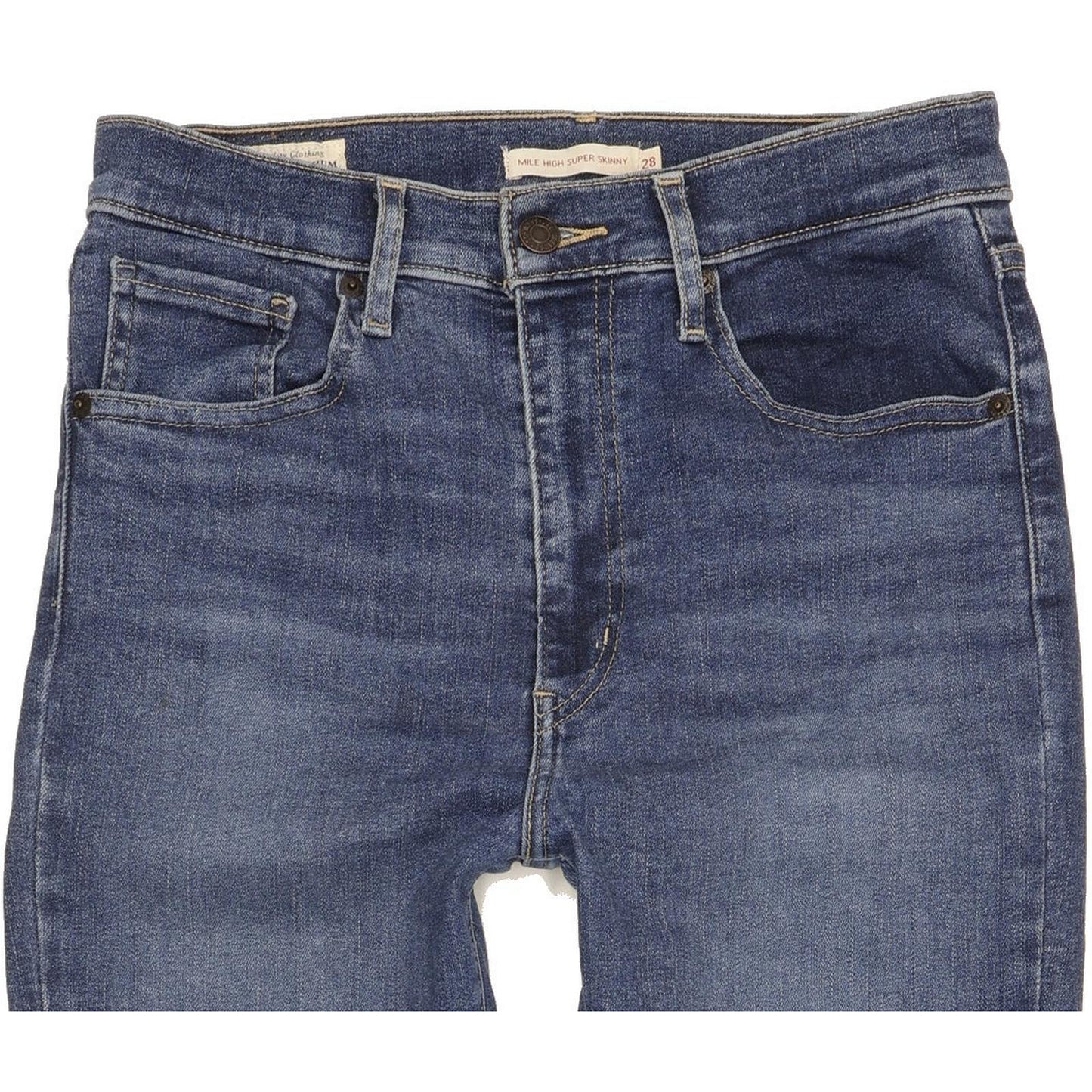 Levi's Mile Blue Skinny Slim Stretch Jeans High Waisted W28 L28
