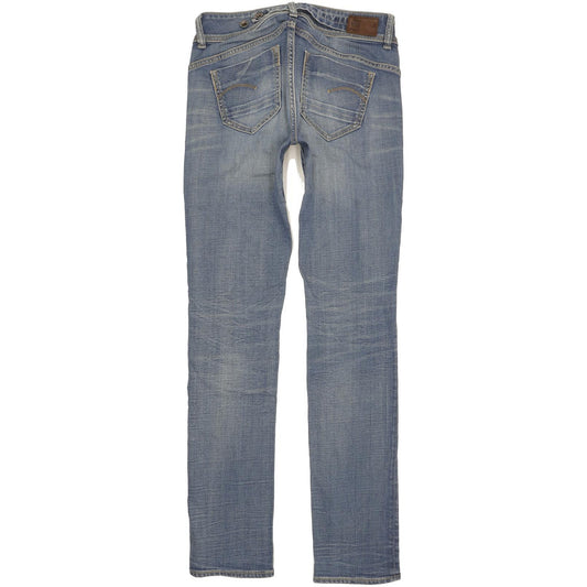G-Star Midge Saddle Women Blue Straight Slim Stretch Jeans W29 L34