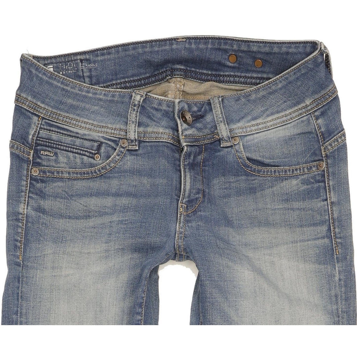 G-Star Midge Saddle Women Blue Straight Slim Stretch Jeans W29 L34