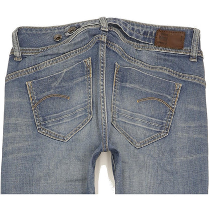 G-Star Midge Saddle Women Blue Straight Slim Stretch Jeans W29 L34