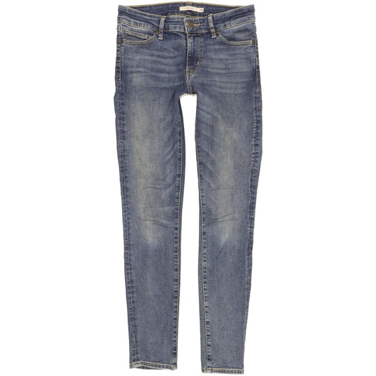 Levi's 711 Women Blue Skinny Slim Stretch Jeans W28 L30