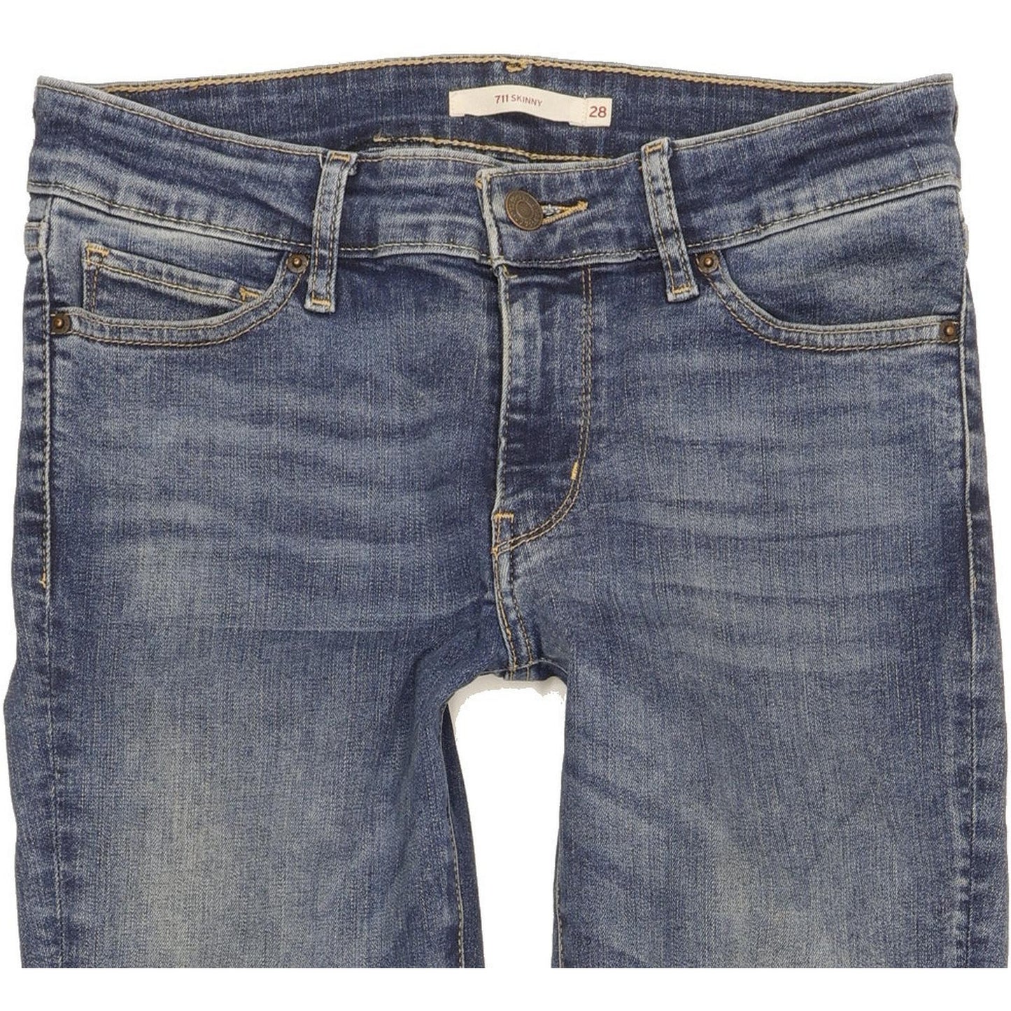 Levi's 711 Women Blue Skinny Slim Stretch Jeans W28 L30