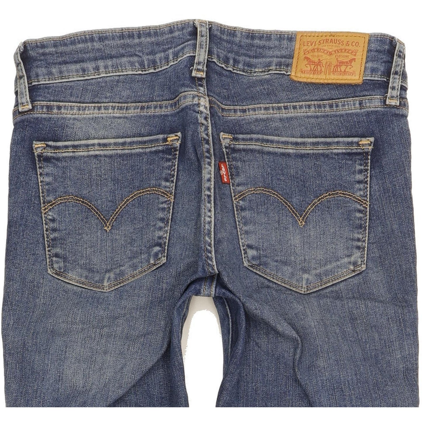 Levi's 711 Women Blue Skinny Slim Stretch Jeans W28 L30