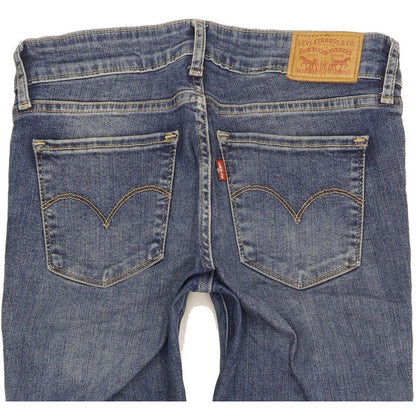 Levi's 711 Women Blue Skinny Slim Stretch Jeans W28 L30