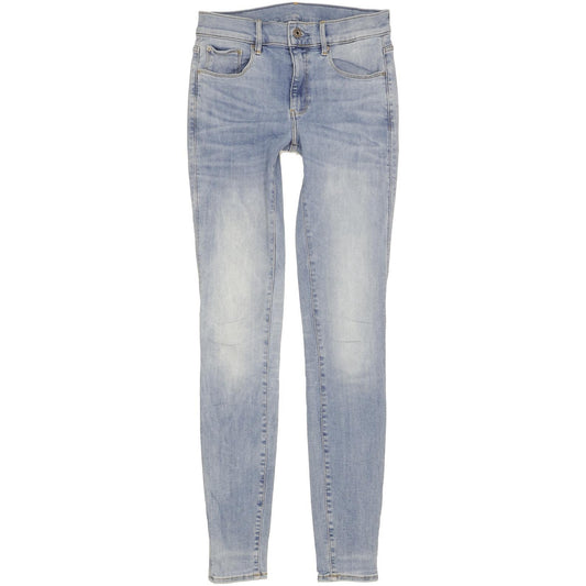 G-Star 3301 Women Blue Skinny Slim Stretch Jeans W28 L34