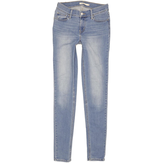 Levi's 710 Super Women Blue Skinny Slim Stretch Jeans W29 L32