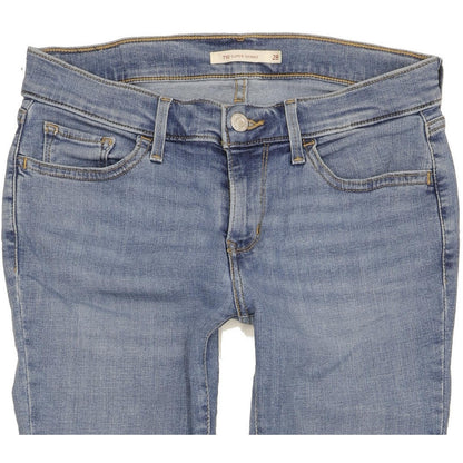 Levi's 710 Super Women Blue Skinny Slim Stretch Jeans W28 L29