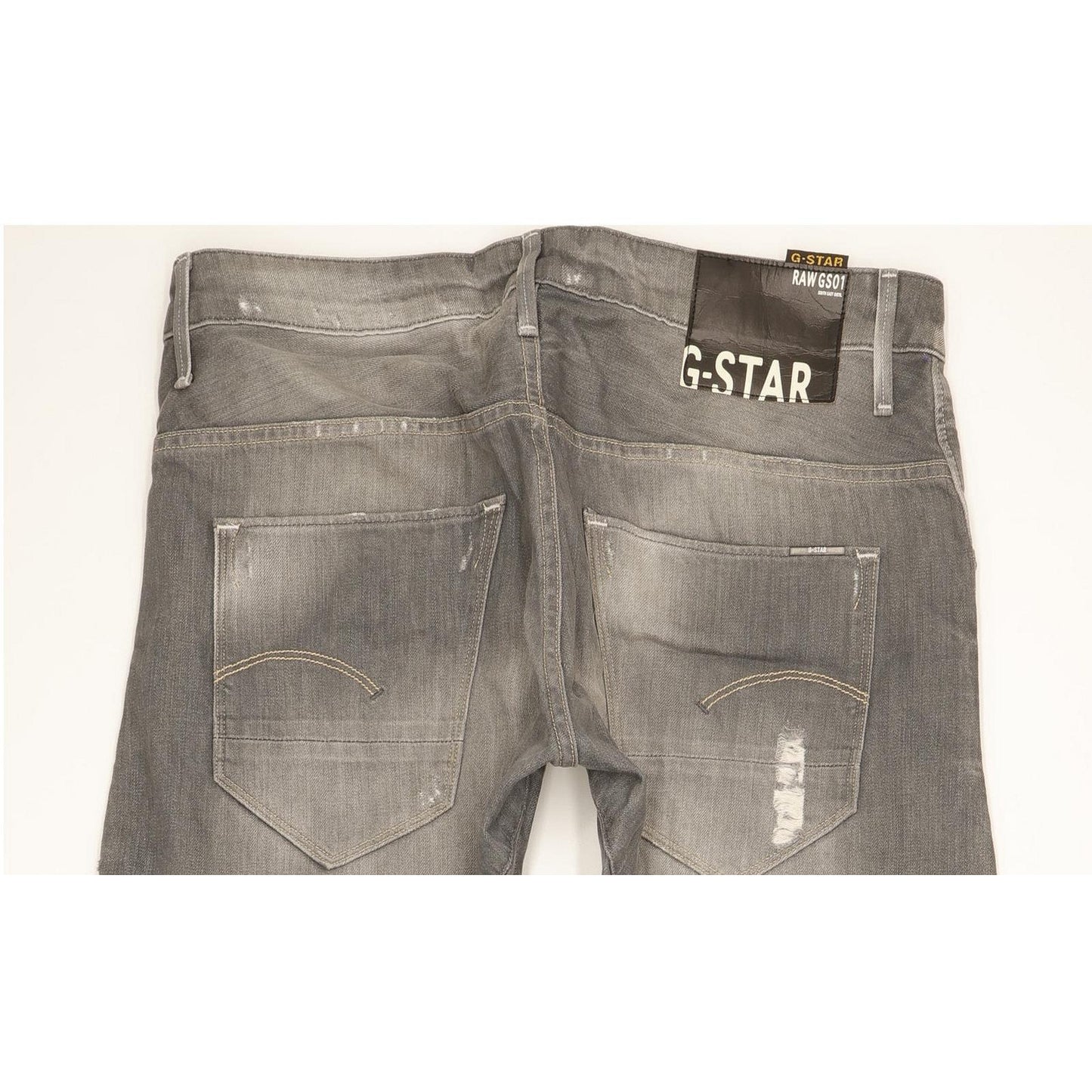 G-Star Arc 3D Men Grey Straight Slim Jeans W32 L32