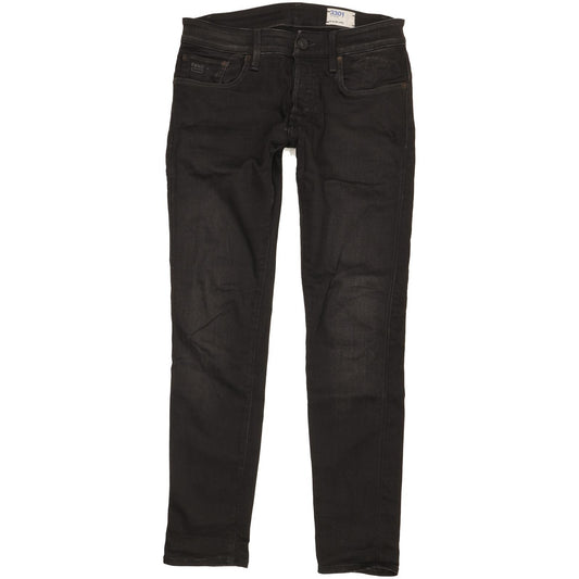 G-Star 3301 Men Black Skinny Slim Stretch Jeans W30 L30