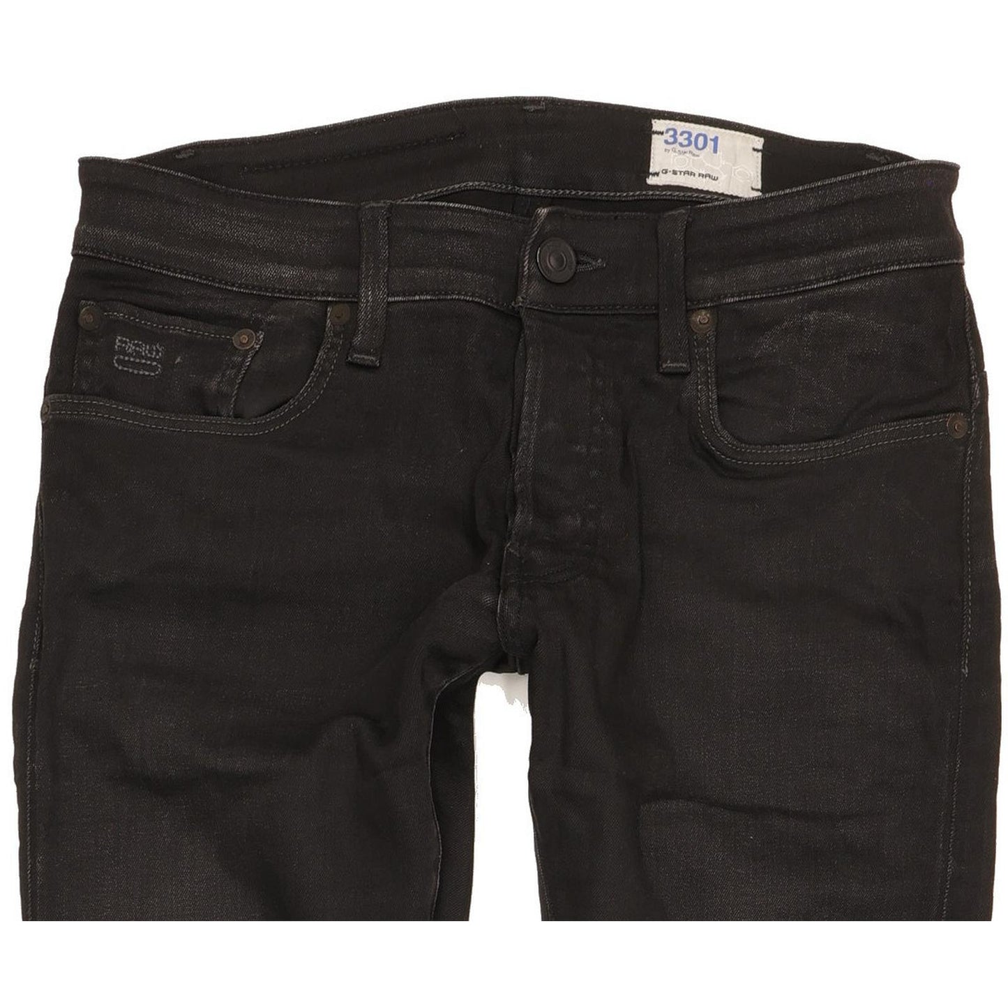 G-Star 3301 Men Black Skinny Slim Stretch Jeans W30 L30