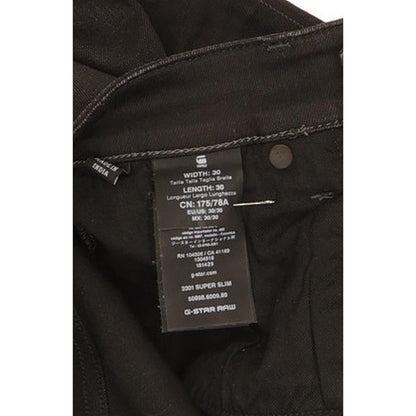 G-Star 3301 Men Black Skinny Slim Stretch Jeans W30 L30