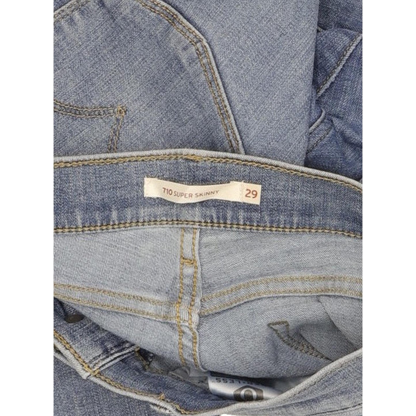 Levi's 710 Super Women Blue Skinny Slim Stretch Jeans W29 L32