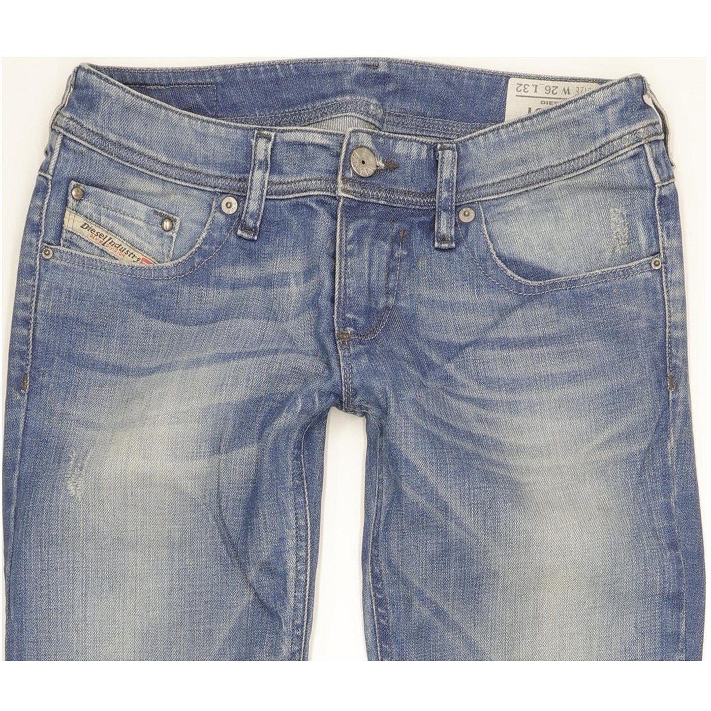 Diesel Lowky 008C2 Women Blue Straight Slim Stretch Jeans W26 L32