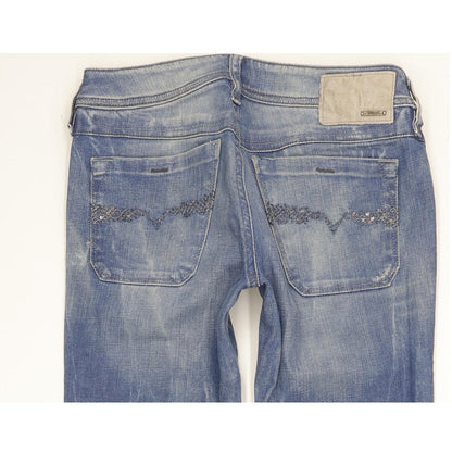 Diesel Lowky 008C2 Women Blue Straight Slim Stretch Jeans W26 L32