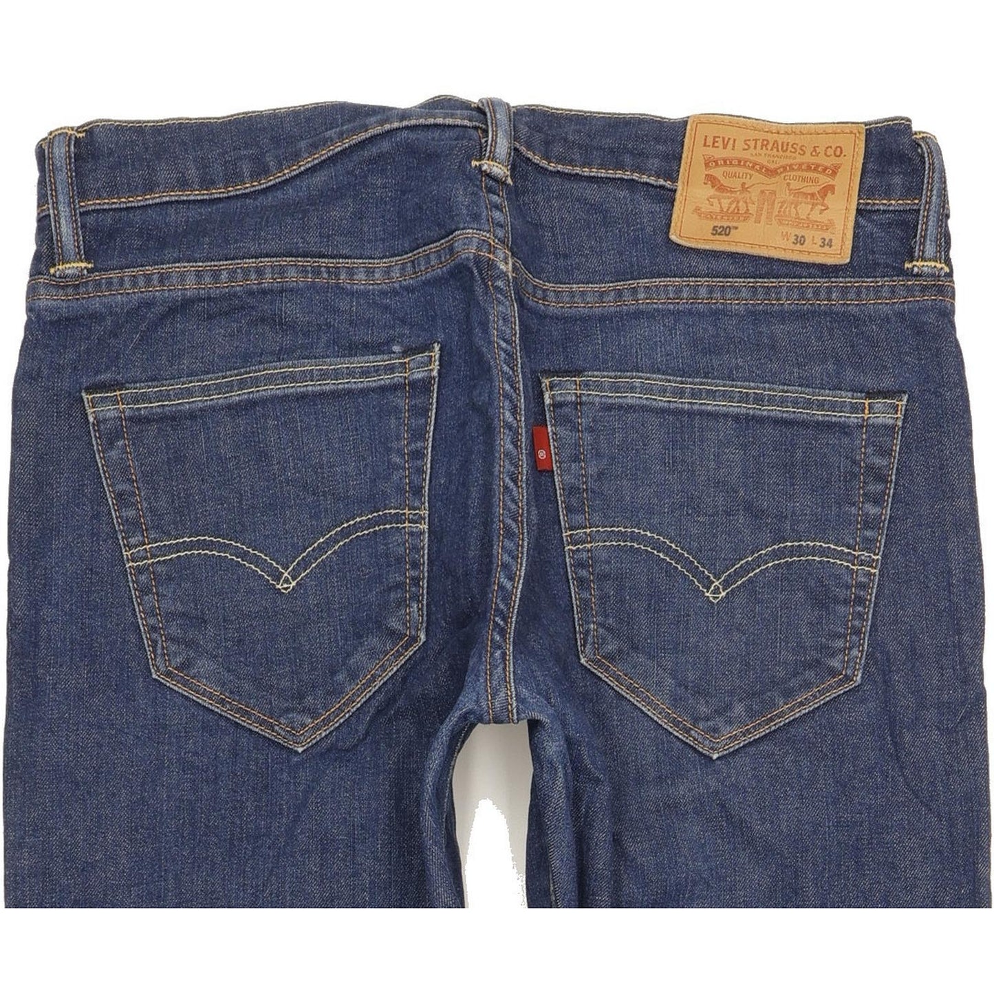 Levi's 520 Men Blue Tapered Slim Stretch Jeans W30 L32