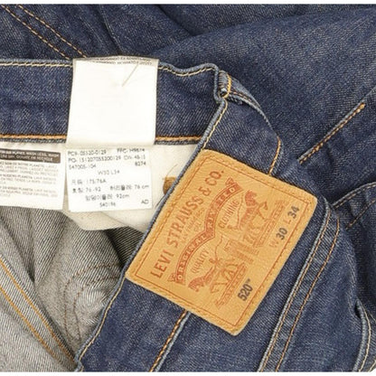 Levi's 520 Men Blue Tapered Slim Stretch Jeans W30 L32