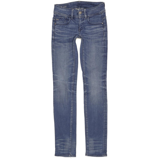 G-Star Lynn Women Blue Straight Slim Stretch Jeans W24 L32