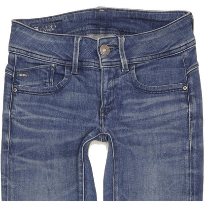 G-Star Lynn Women Blue Straight Slim Stretch Jeans W24 L32