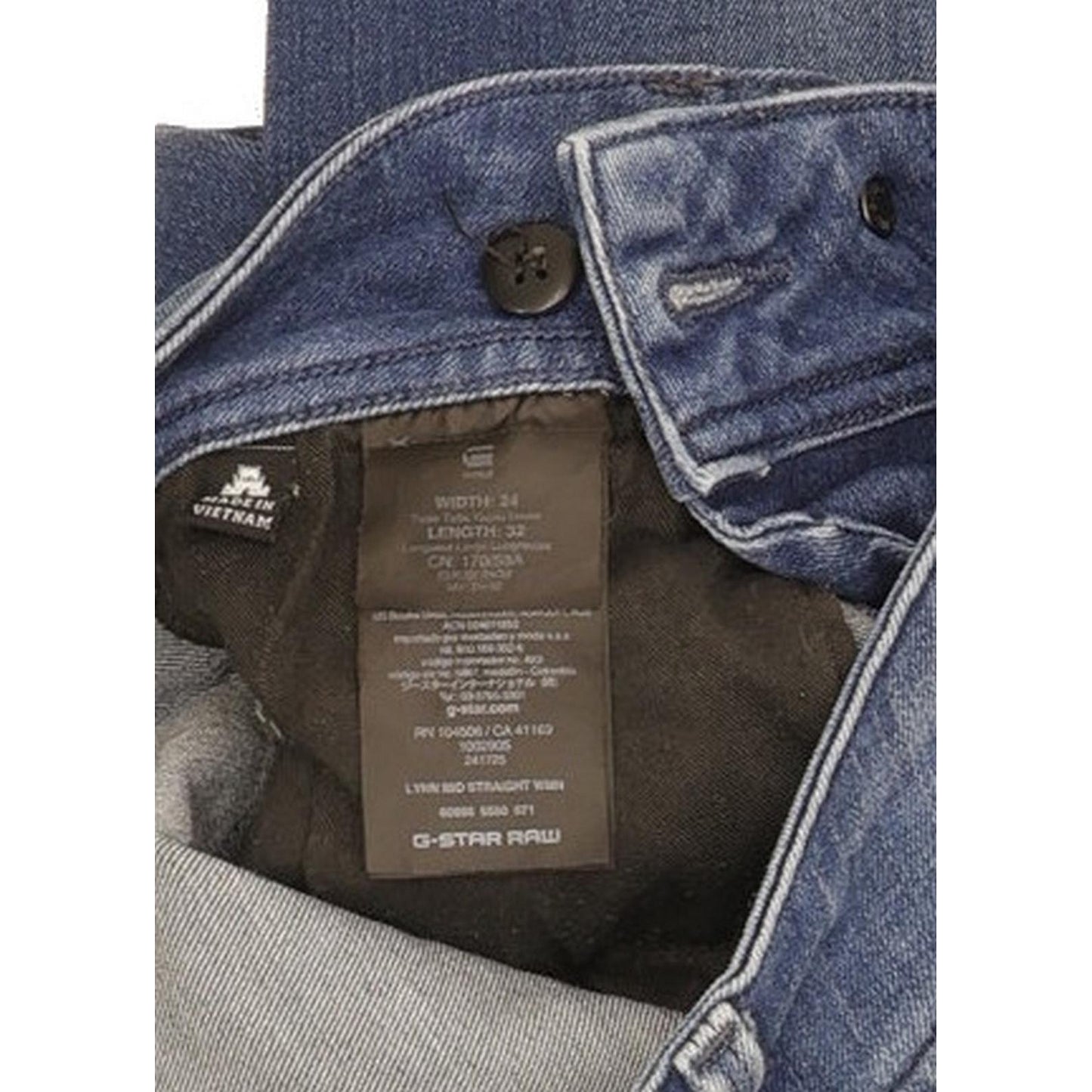 G-Star Lynn Women Blue Straight Slim Stretch Jeans W24 L32