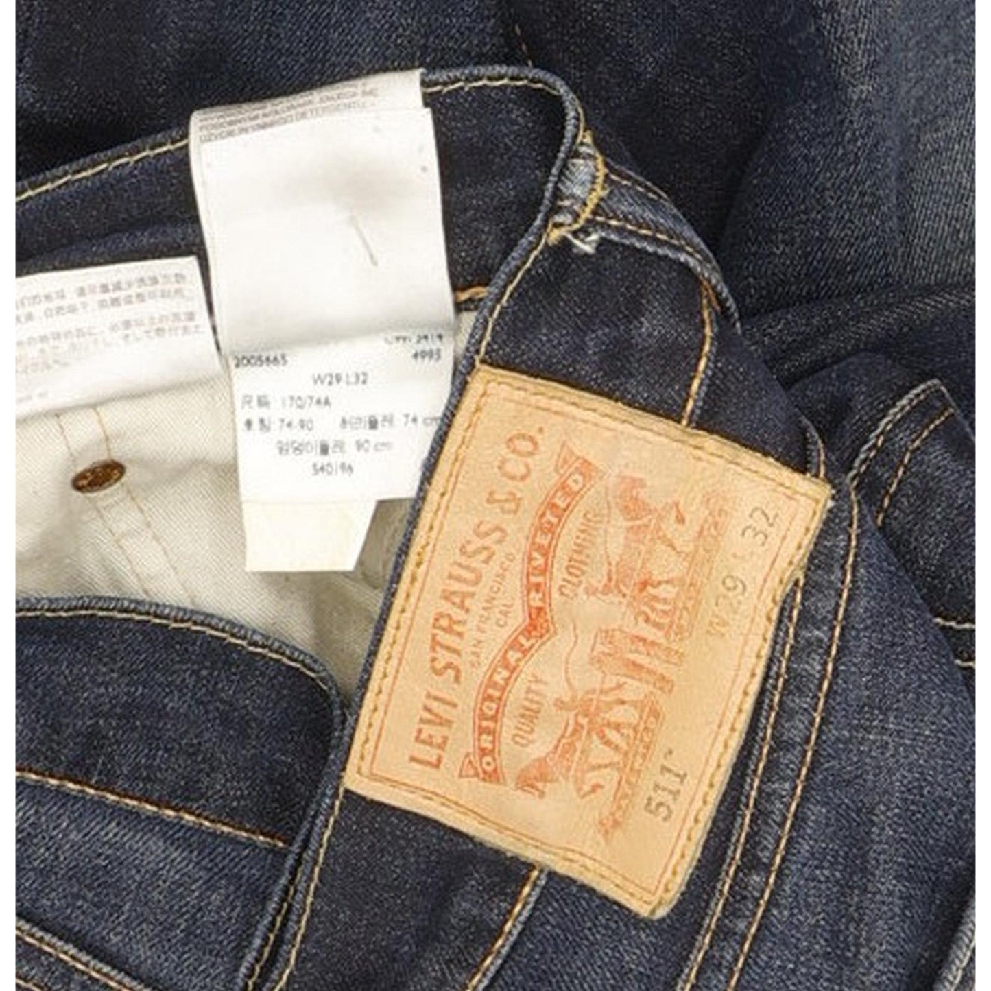 Levi's 511 Men Blue Straight Slim Stretch Jeans W29 L31