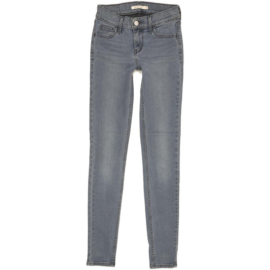 Levi's 710 Super Women Blue Skinny Slim Stretch Jeans W25 L30