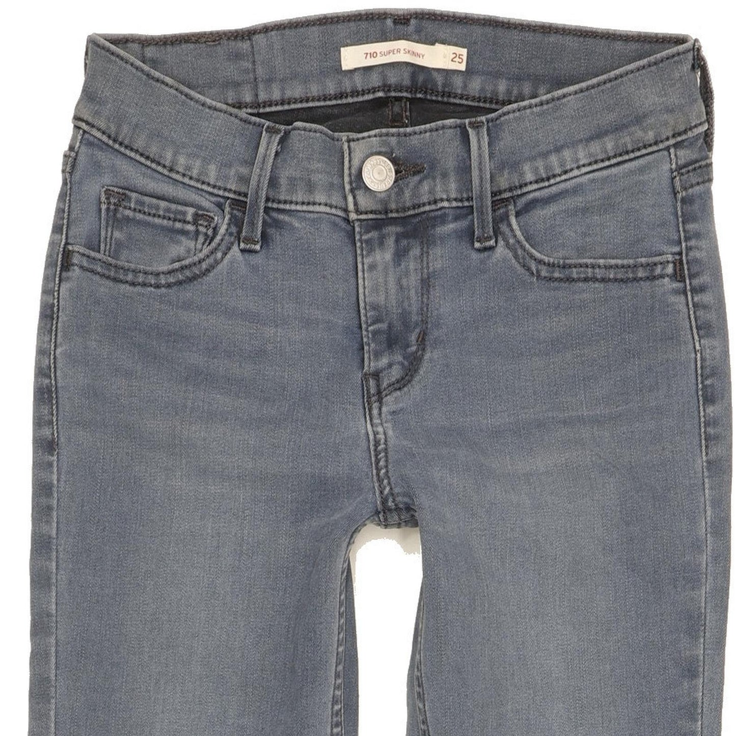 Levi's 710 Super Women Blue Skinny Slim Stretch Jeans W25 L30