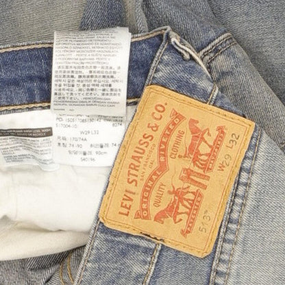 Levi's 513 Men Blue Straight Slim Stretch Jeans W29 L32