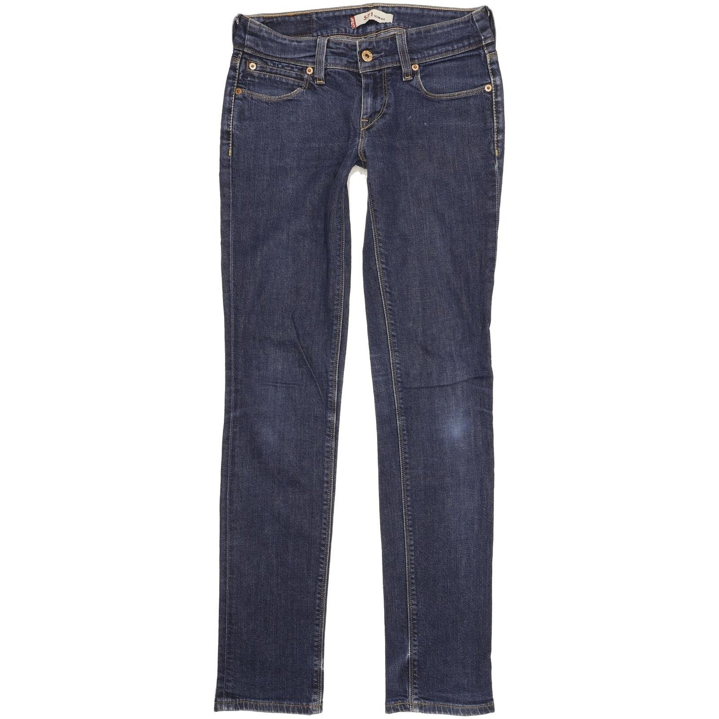 Levi's 571 Women Blue Straight Slim Stretch Jeans W29 L33