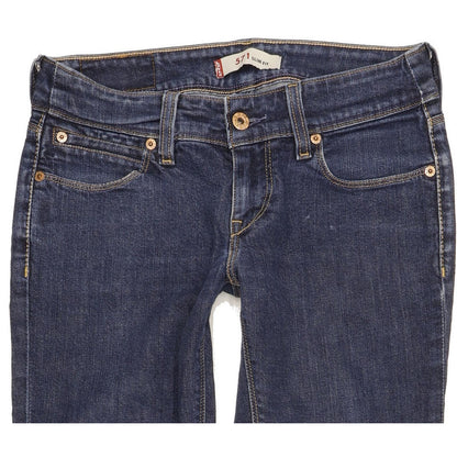 Levi's 571 Women Blue Straight Slim Stretch Jeans W29 L33