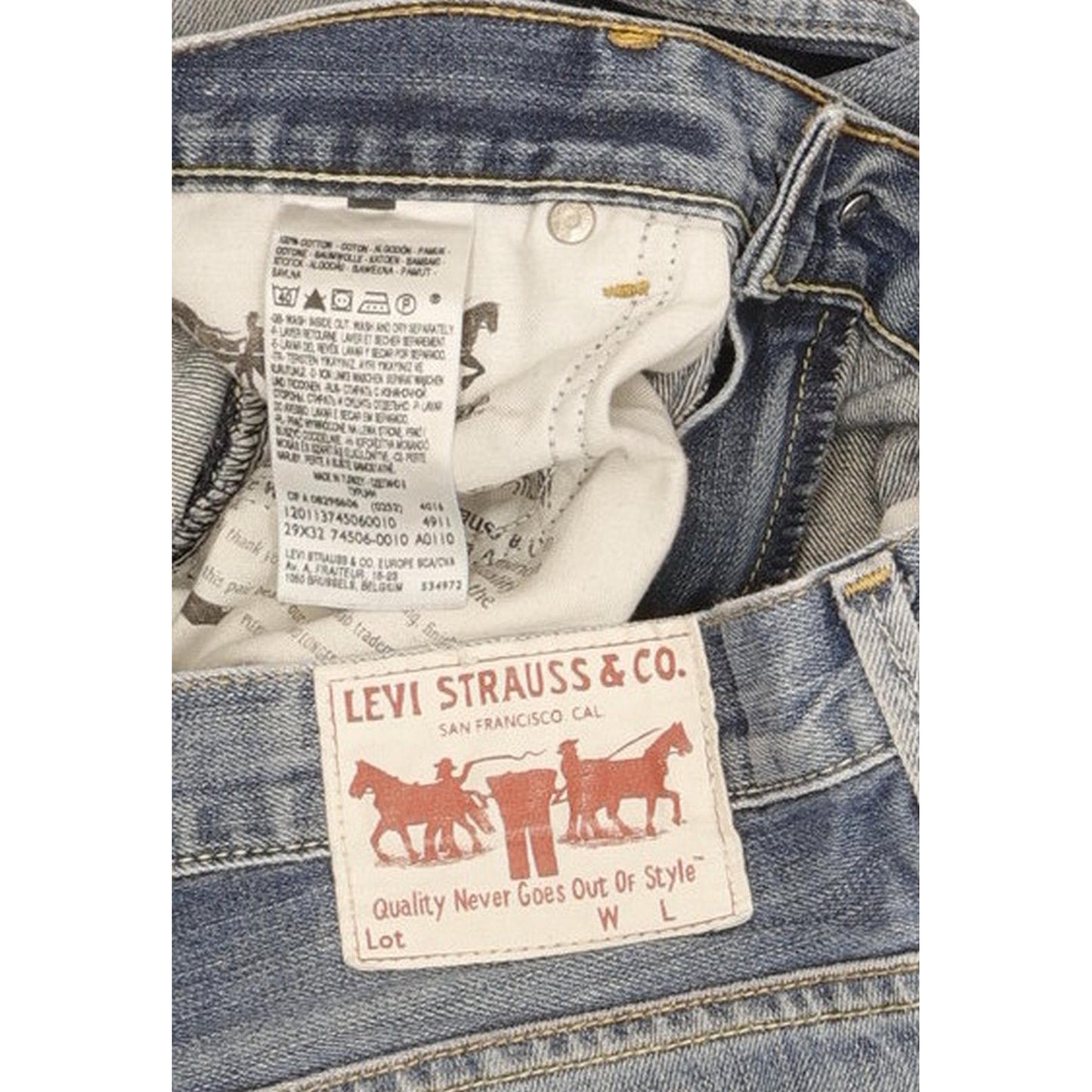 Levi's Men Blue Straight Regular Jeans W29 L31